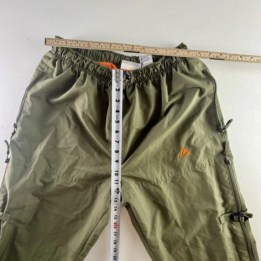 Athletic Works Pants Mens Medium Green Hiking Track Cargo Outdoor Techwear Fish